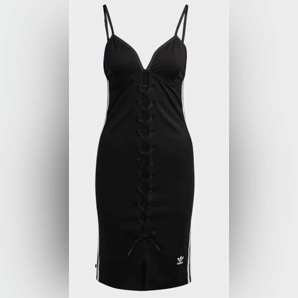 Adidas always original laced strap dress- black